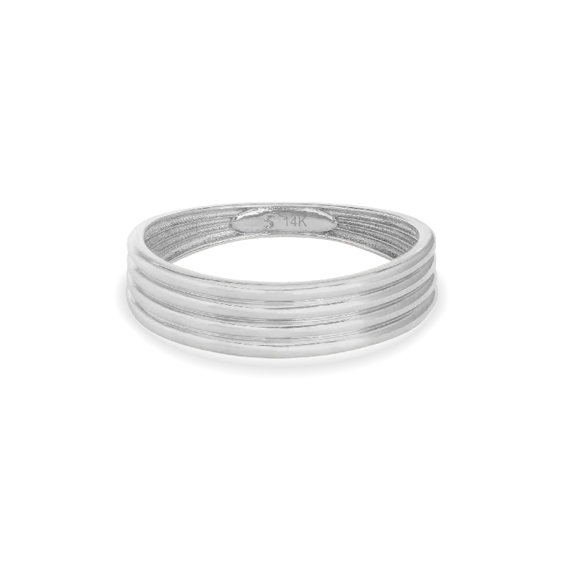 Deal Dash Layer Cake Band | 14K White Gold