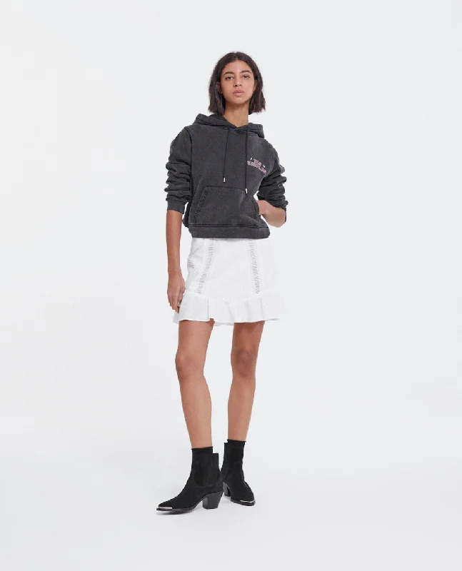 Blowout Deals Printed Sweatshirt With Eagle And Logo | Women | Black Washed