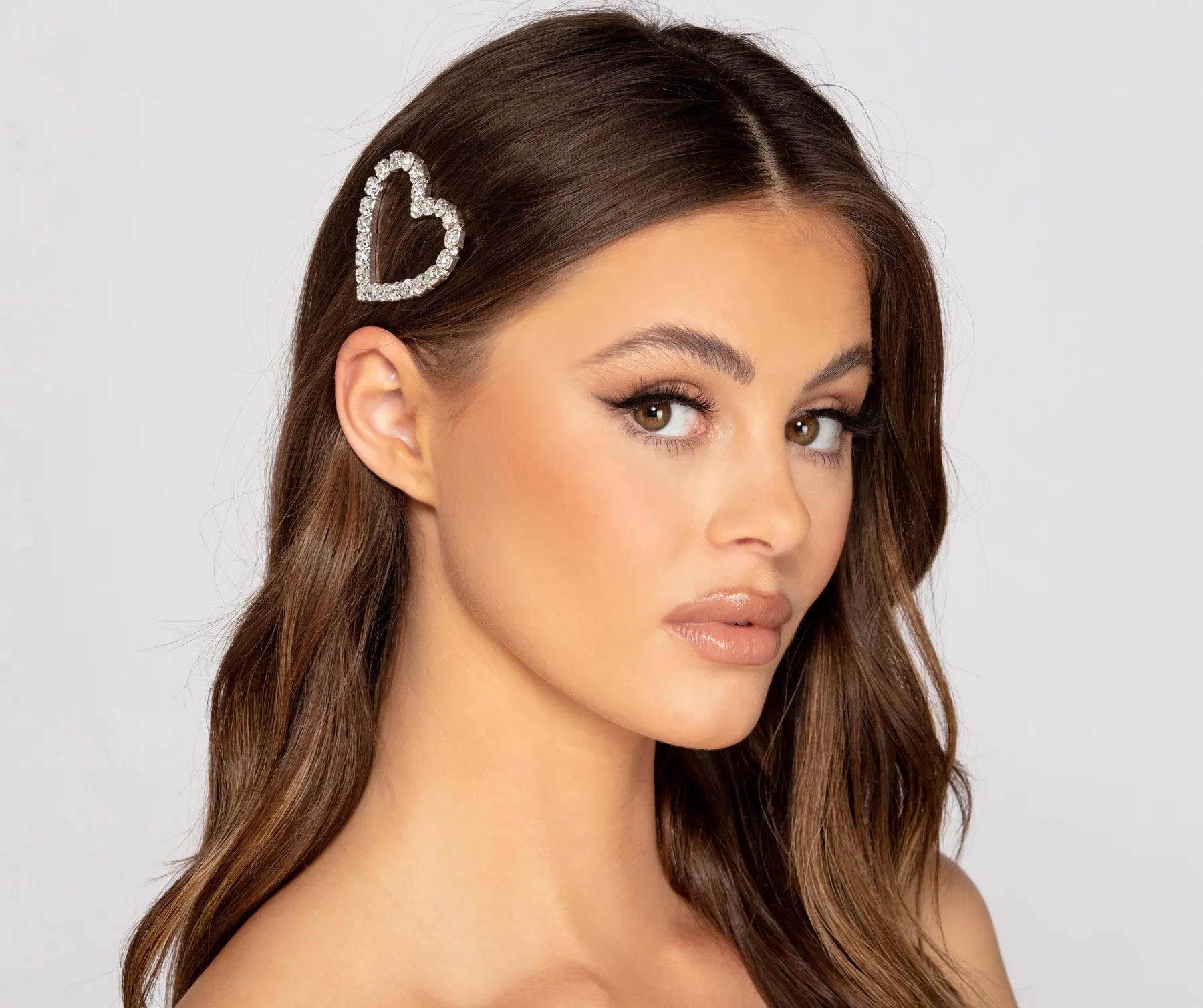 Discount Days Rhinestone Heart Barrette