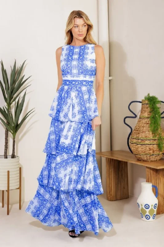 Price Buster Ada Scarf Print Maxi Dress