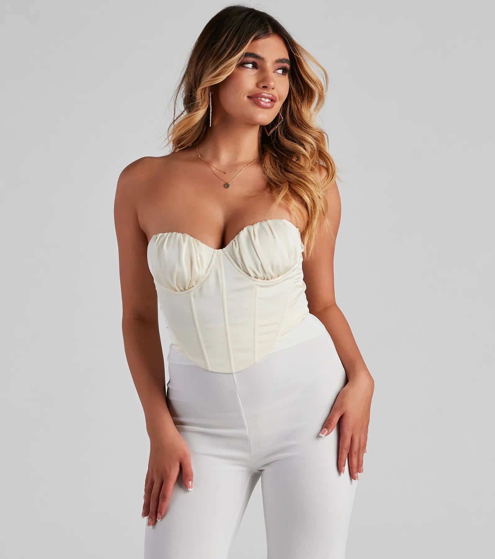 Price Blitz Unveil Satin Sweetheart Bustier