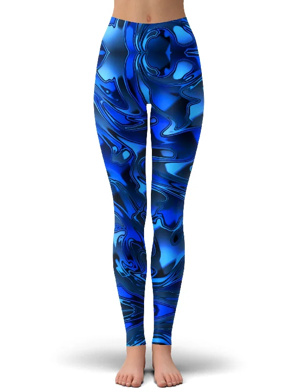 Instant Discount Blue Chromatic Melt Leggings