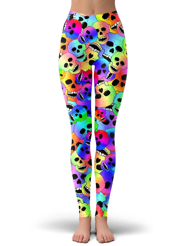 Bonus Savings Happy Skulls Leggings