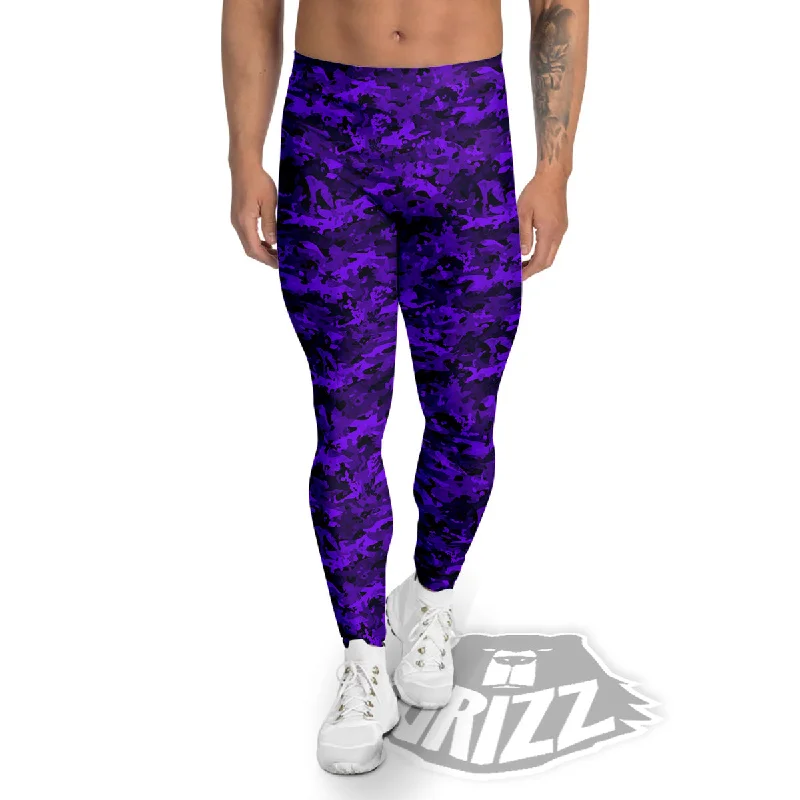 Bargain Bin Purple Camouflage Dark Print Men's Leggings
