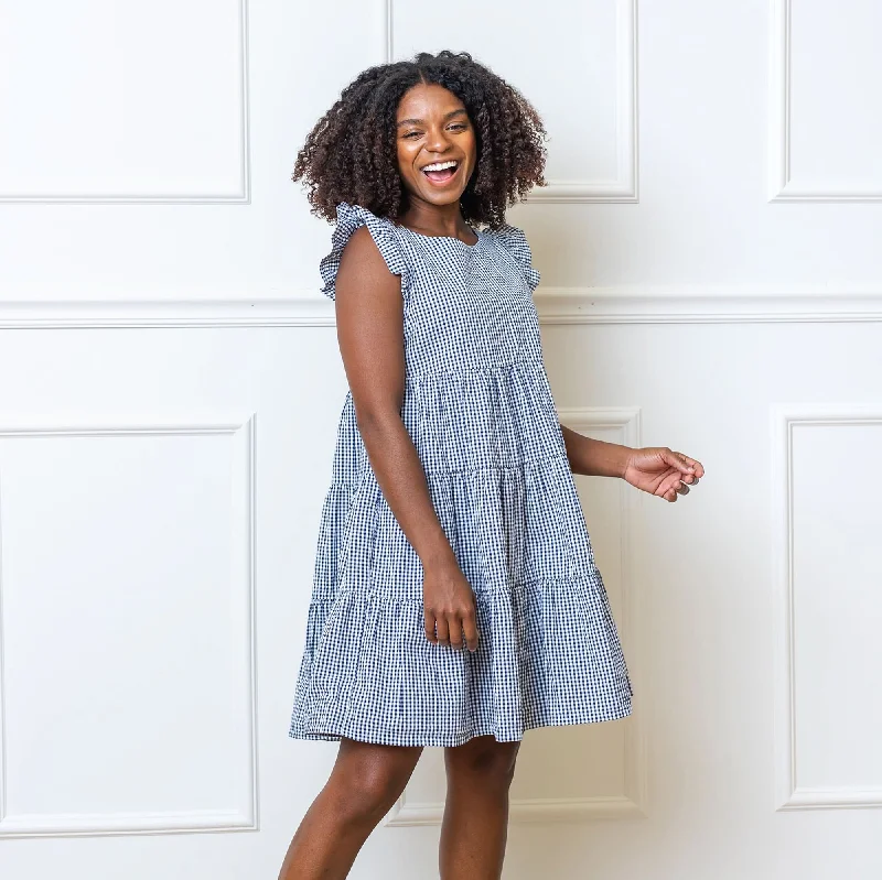 Special Discount Flutter Sleeve Organic Tiered Dress