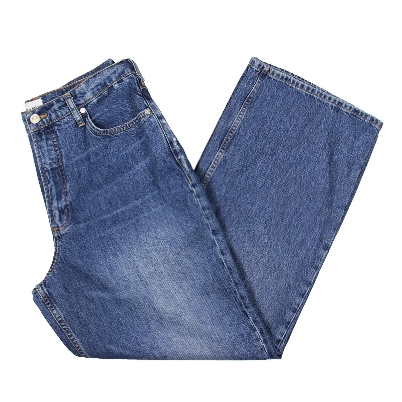 Season Finale Sale FRAME Womens Denim Distressed Wide Leg Jeans
