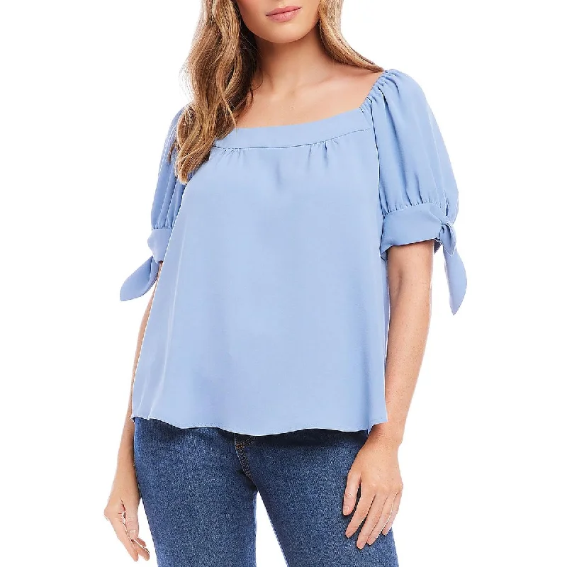 Stock Clearance Karen Kane Womens Square Neck Puff Sleeve Blouse