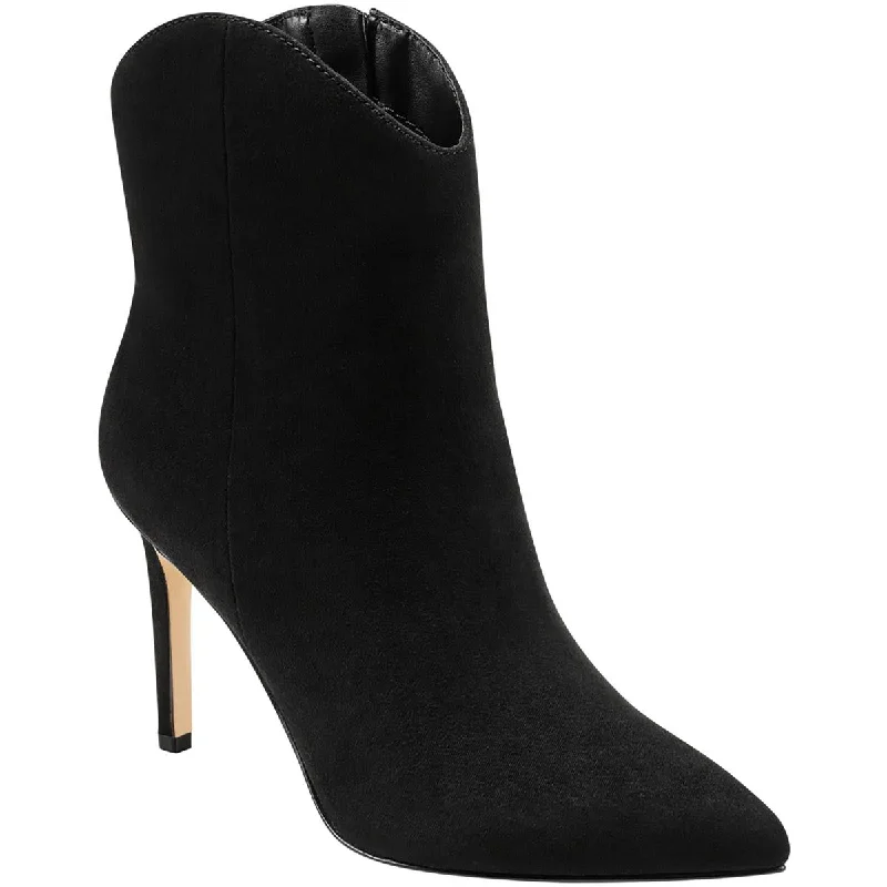 Final Markdown Marc Fisher Womens Revati 4 Faux Leather Side Zip Ankle Boots