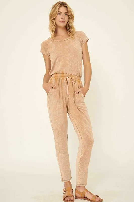 Reduced Prices Mineral Washed Finish Knit Jumpsuit