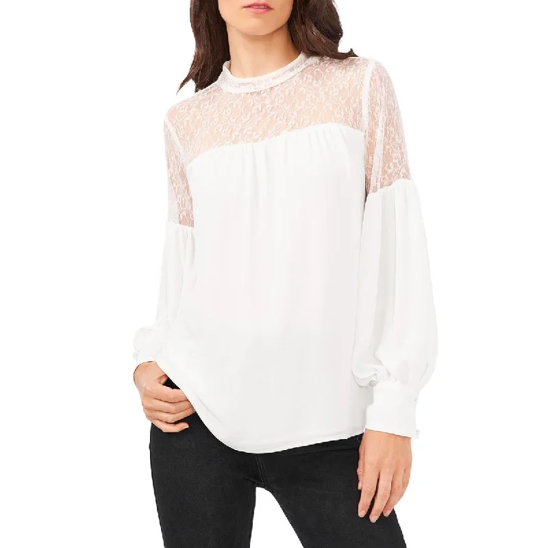 Flash Deals Vince Camuto Womens Lace Dressy Blouse