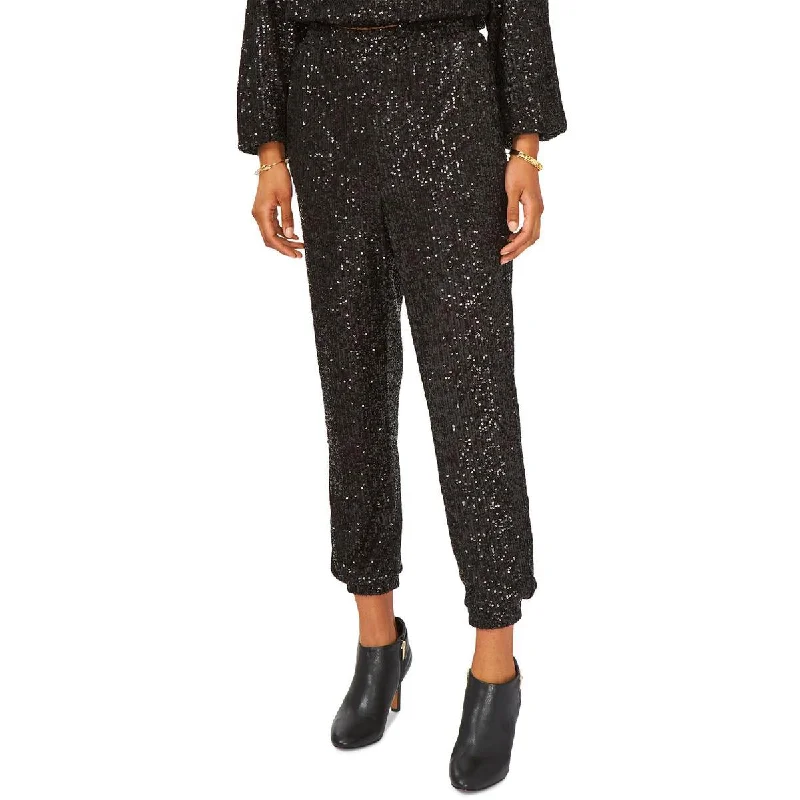 While Supplies Last Vince Camuto Womens Sequined High Rise Jogger Pants