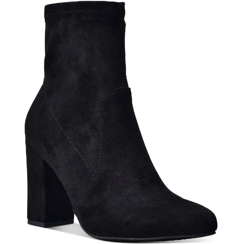 Now or Never Wild Pair Womens Becci Faux Suede Pointed Toe Mid-Calf Boots